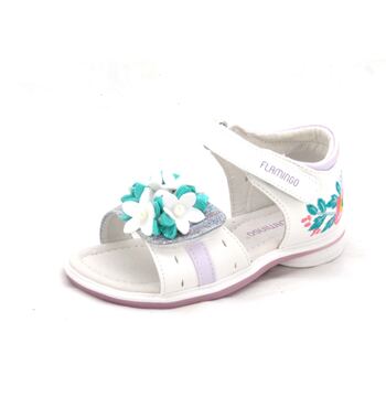 Сандалии для девочки Букет белые 