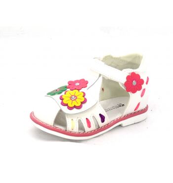 Босоножки для девочки Арлекино белые (24)