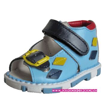 Ортопедические сандали Таши орто Ромбики сине голубые (18)