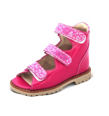 Ортопедические босоножки для девочки 1511 фуксия