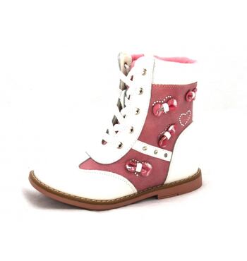 Демисезонные ботинки Сара белые (25)